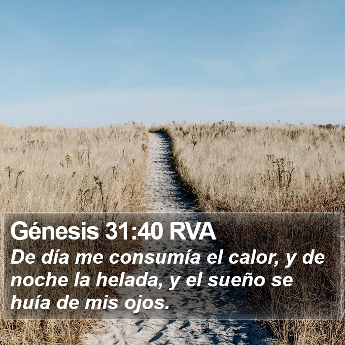 Génesis 31:40 RVA Bible Study