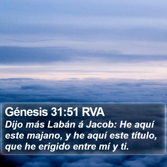 Génesis 31:51 RVA Bible Study