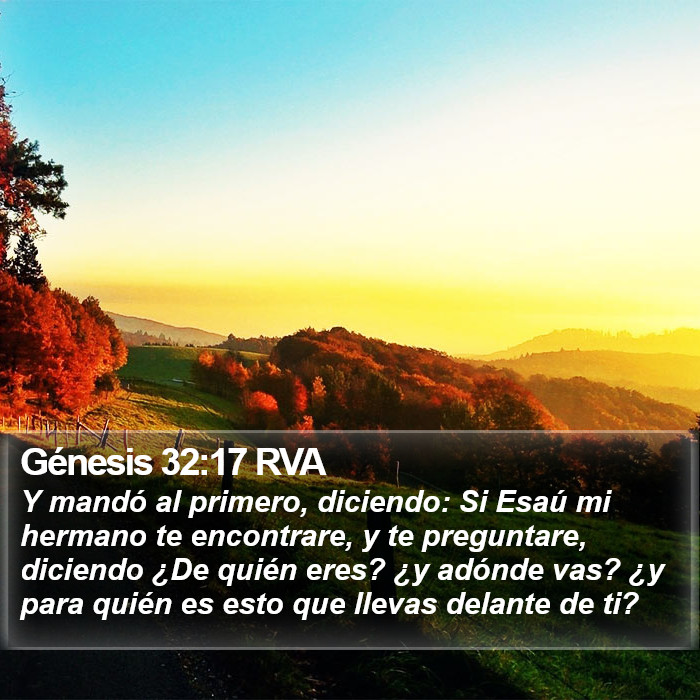 Génesis 32:17 RVA Bible Study