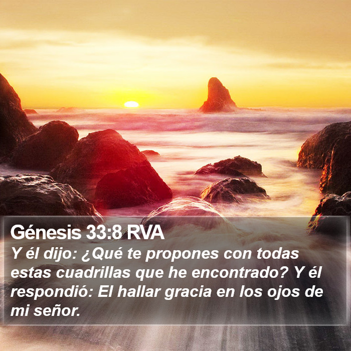 Génesis 33:8 RVA Bible Study