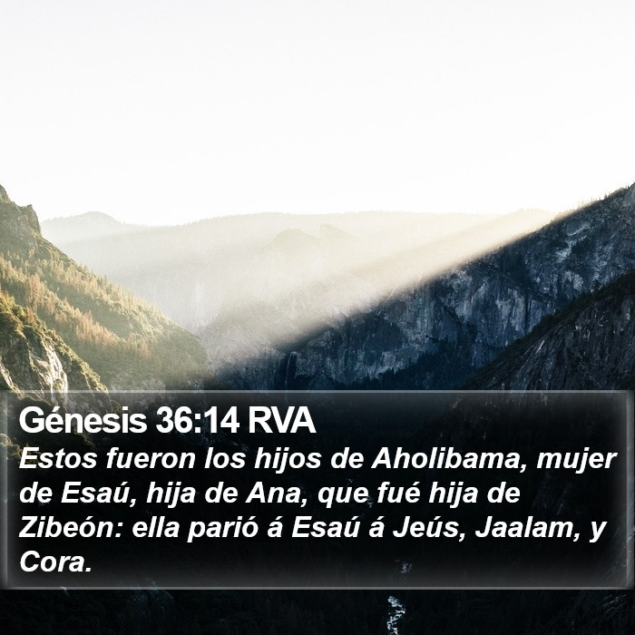 Génesis 36:14 RVA Bible Study