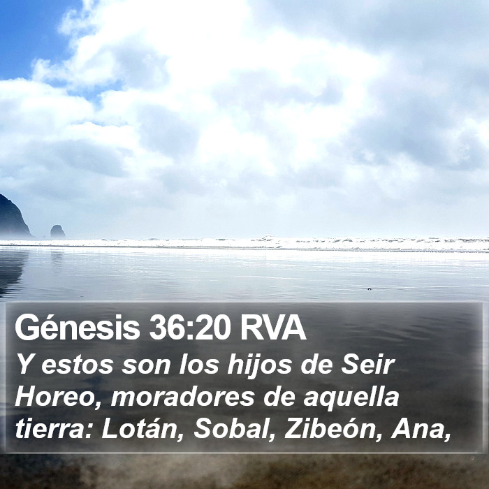 Génesis 36:20 RVA Bible Study