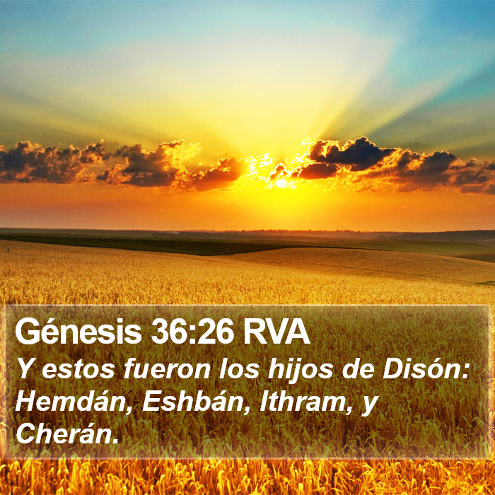 Génesis 36:26 RVA Bible Study