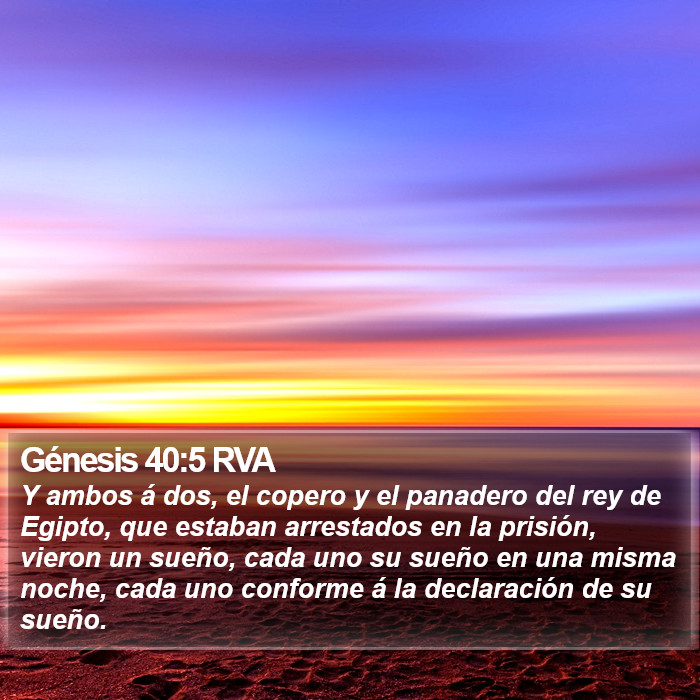 Génesis 40:5 RVA Bible Study