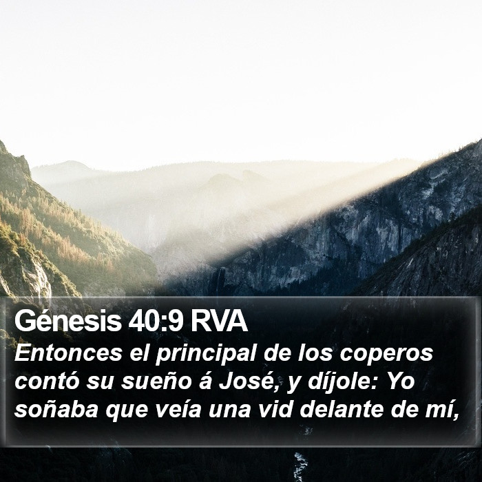 Génesis 40:9 RVA Bible Study