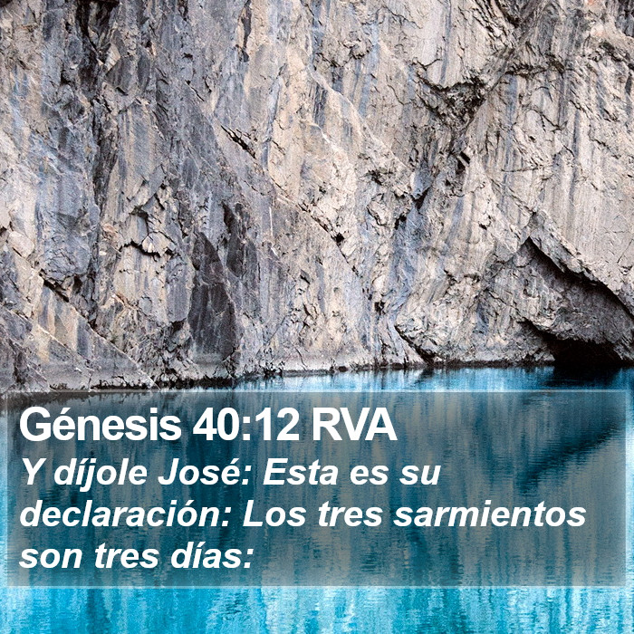 Génesis 40:12 RVA Bible Study