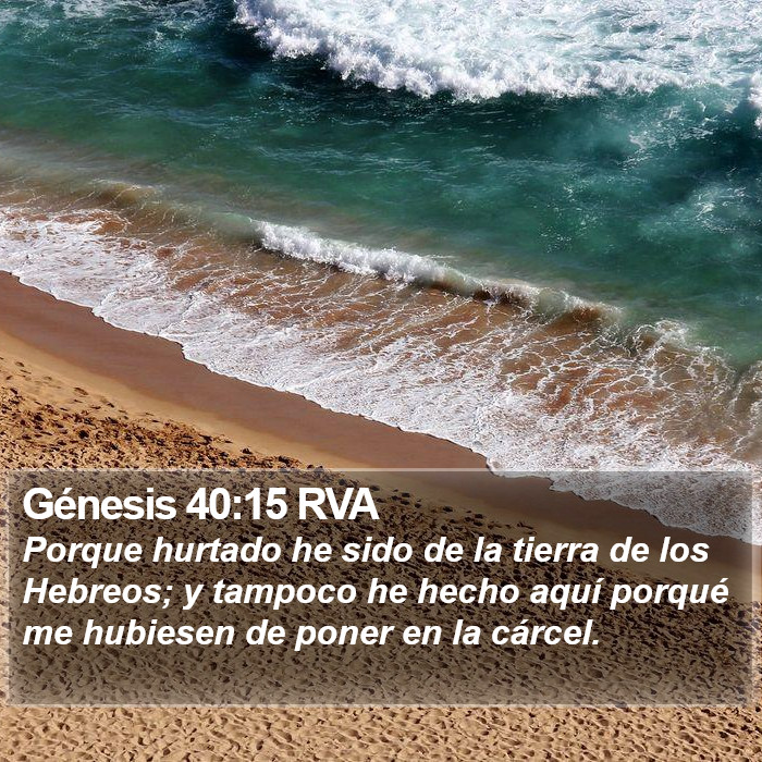 Génesis 40:15 RVA Bible Study