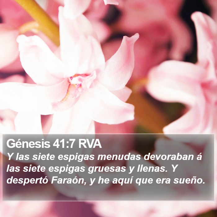 Génesis 41:7 RVA Bible Study