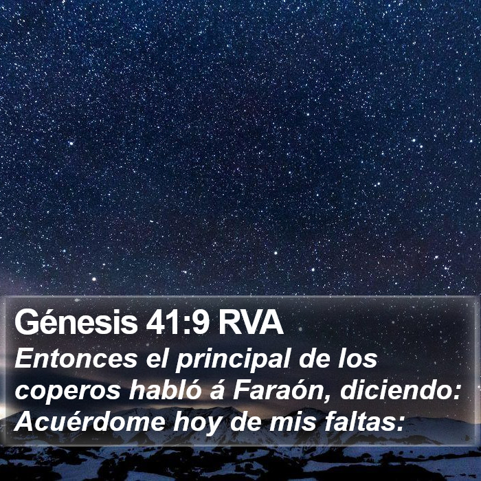 Génesis 41:9 RVA Bible Study