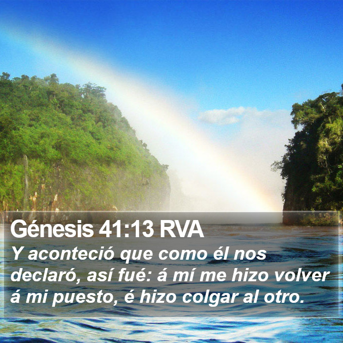 Génesis 41:13 RVA Bible Study