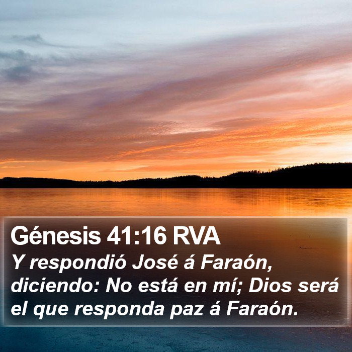 Génesis 41:16 RVA Bible Study