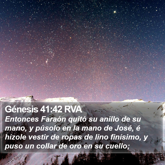 Génesis 41:42 RVA Bible Study