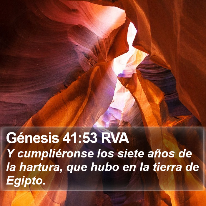 Génesis 41:53 RVA Bible Study