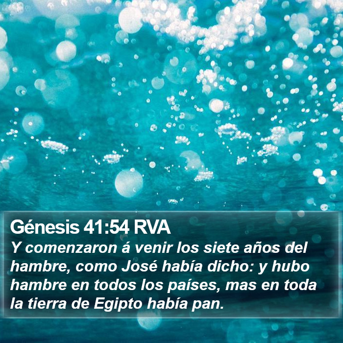 Génesis 41:54 RVA Bible Study