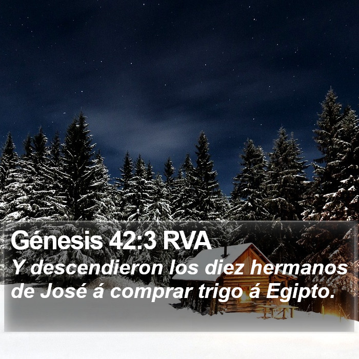 Génesis 42:3 RVA Bible Study