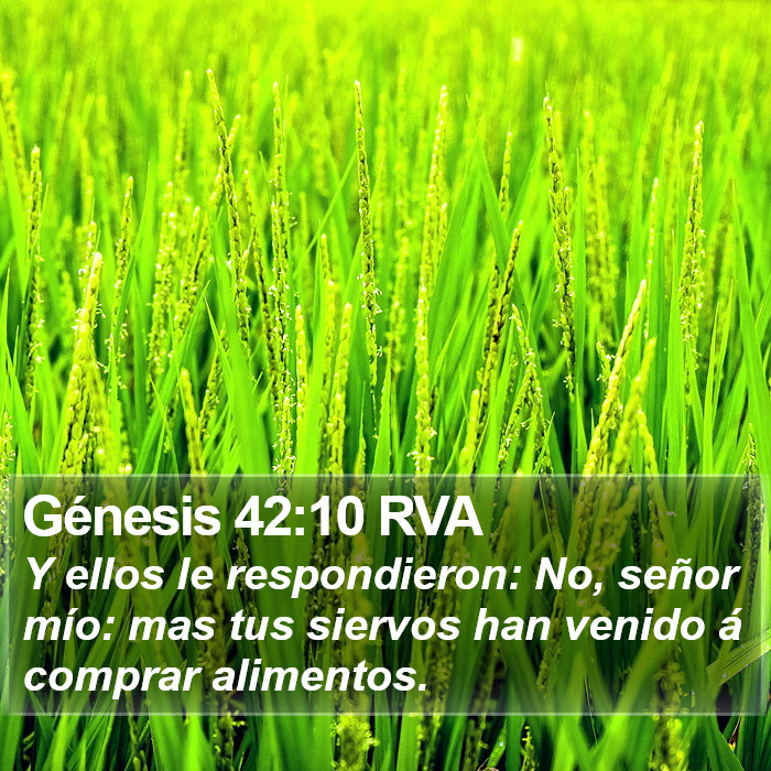 Génesis 42:10 RVA Bible Study