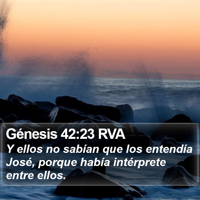 Génesis 42:23 RVA Bible Study