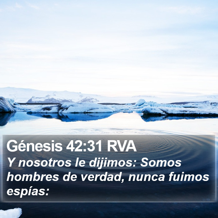 Génesis 42:31 RVA Bible Study