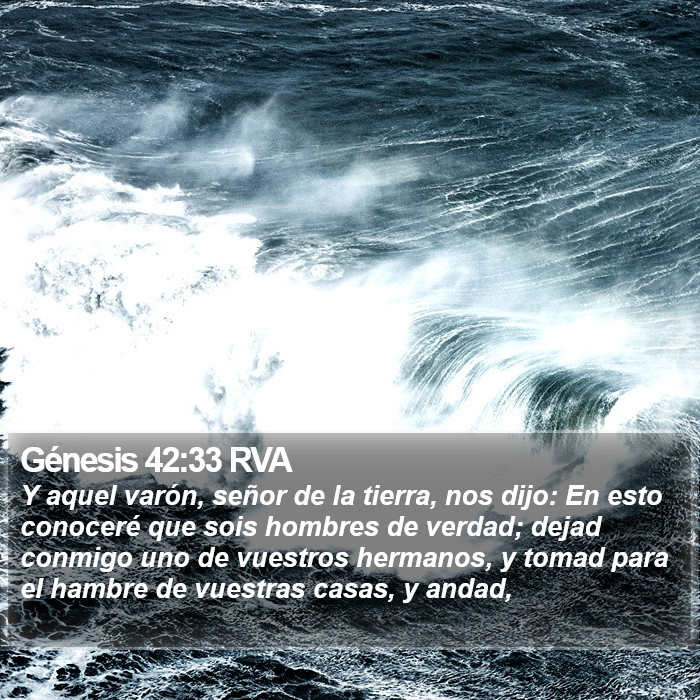 Génesis 42:33 RVA Bible Study