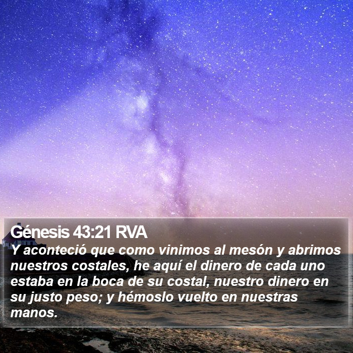Génesis 43:21 RVA Bible Study