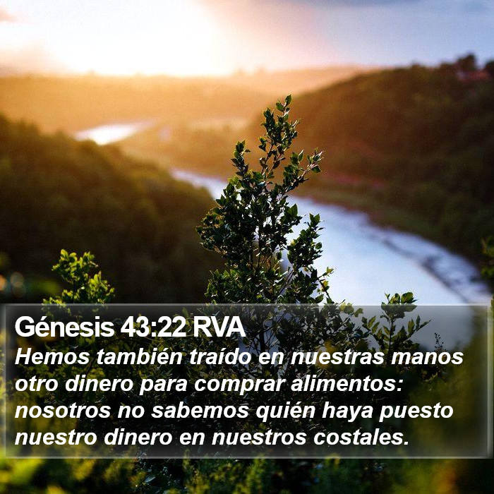 Génesis 43:22 RVA Bible Study