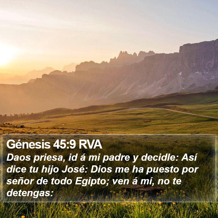 Génesis 45:9 RVA Bible Study