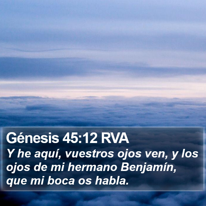 Génesis 45:12 RVA Bible Study