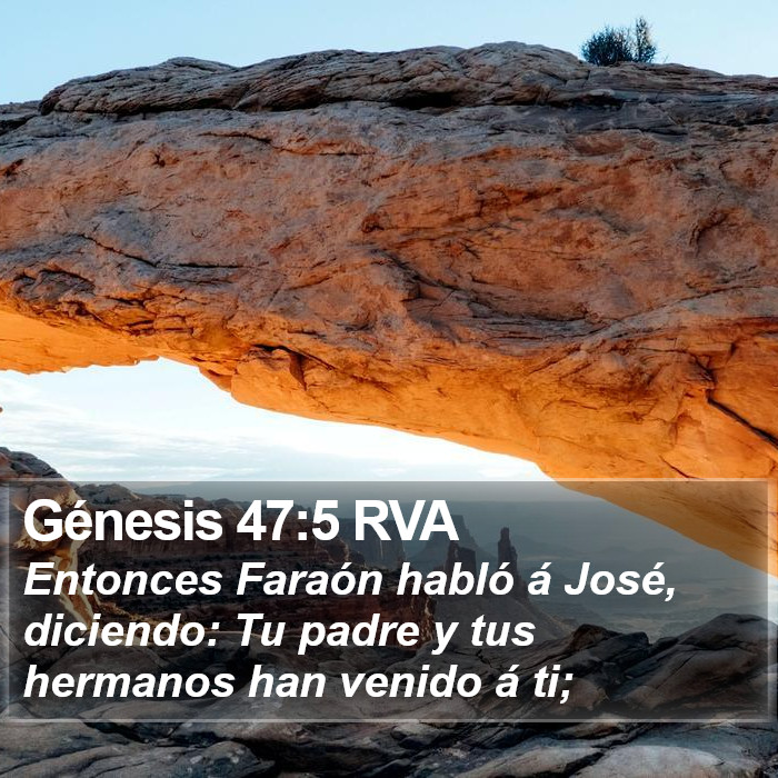 Génesis 47:5 RVA Bible Study