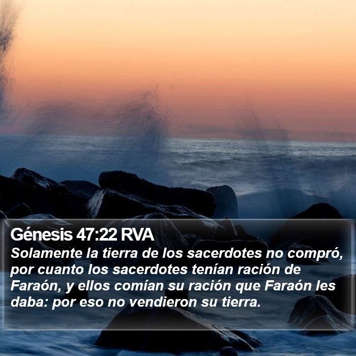 Génesis 47:22 RVA Bible Study