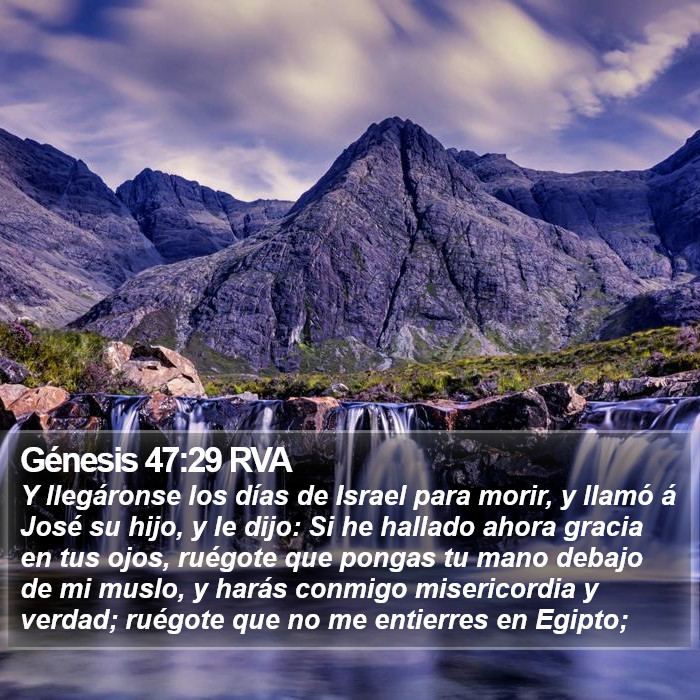 Génesis 47:29 RVA Bible Study