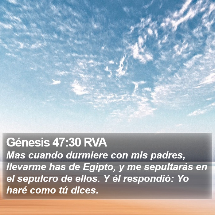 Génesis 47:30 RVA Bible Study