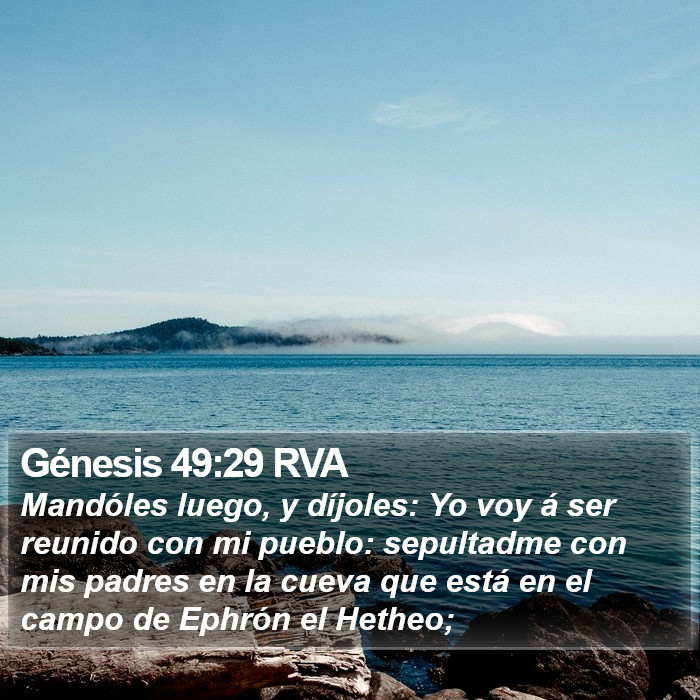 Génesis 49:29 RVA Bible Study