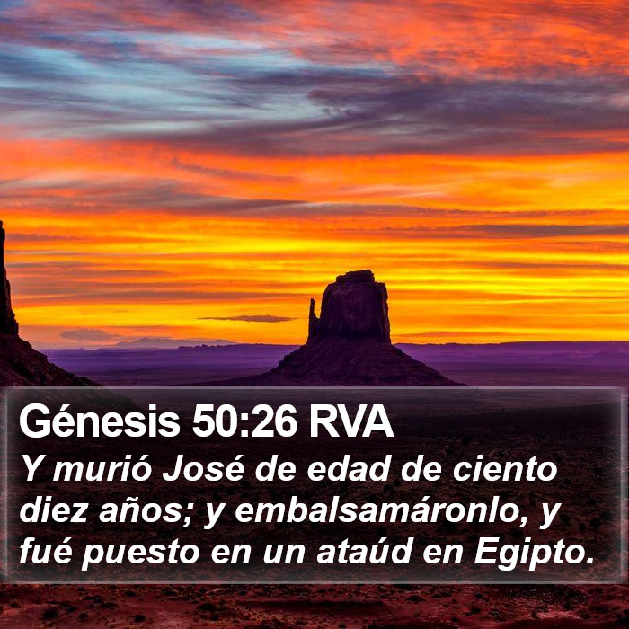 Génesis 50:26 RVA Bible Study