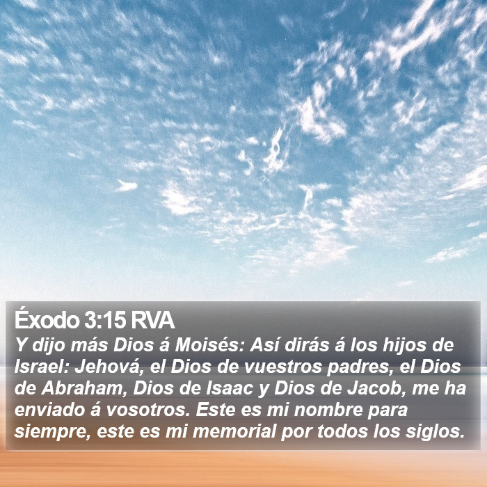 Éxodo 3:15 RVA Bible Study