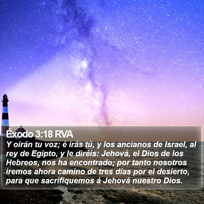 Éxodo 3:18 RVA Bible Study