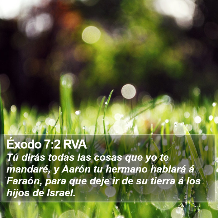 Éxodo 7:2 RVA Bible Study