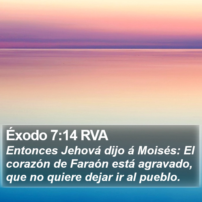 Éxodo 7:14 RVA Bible Study