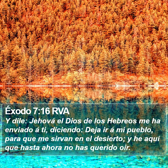 Éxodo 7:16 RVA Bible Study