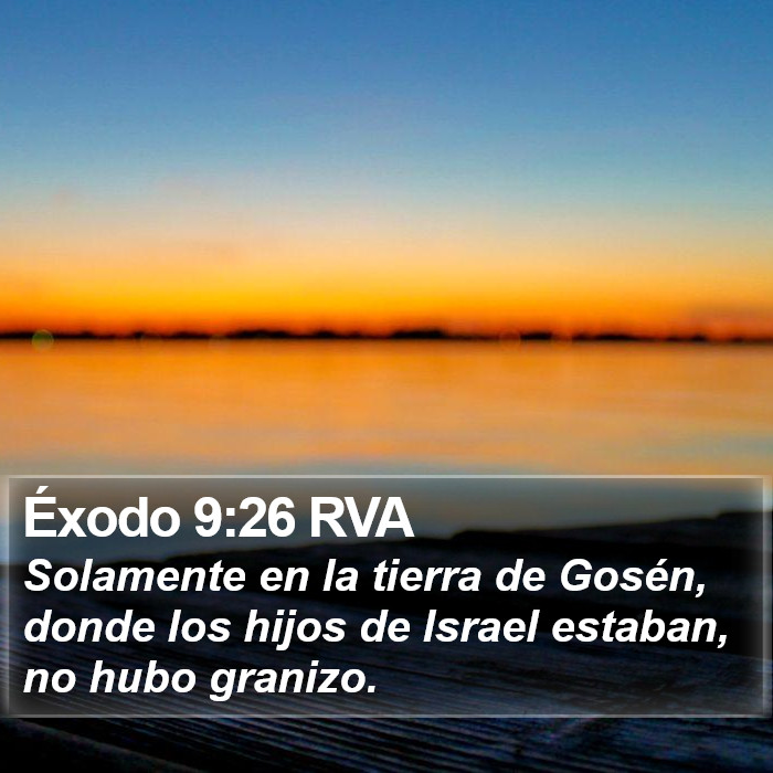 Éxodo 9:26 RVA Bible Study