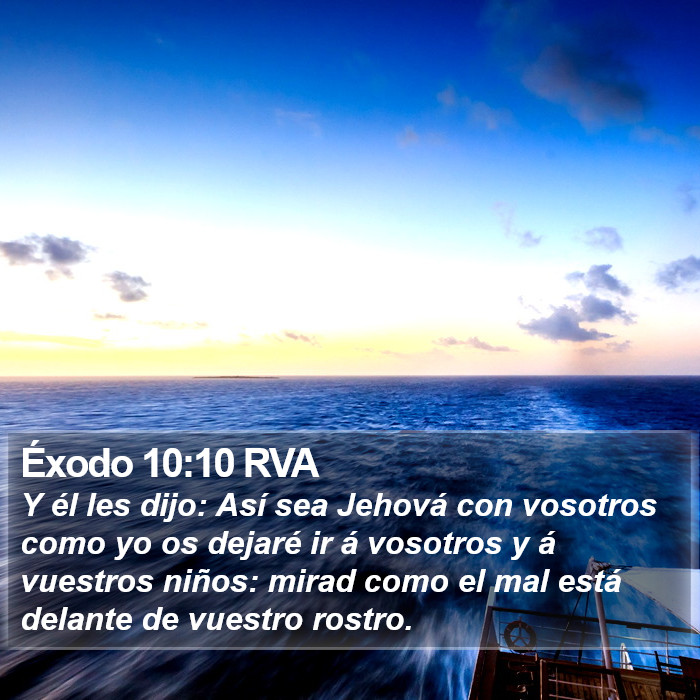 Éxodo 10:10 RVA Bible Study