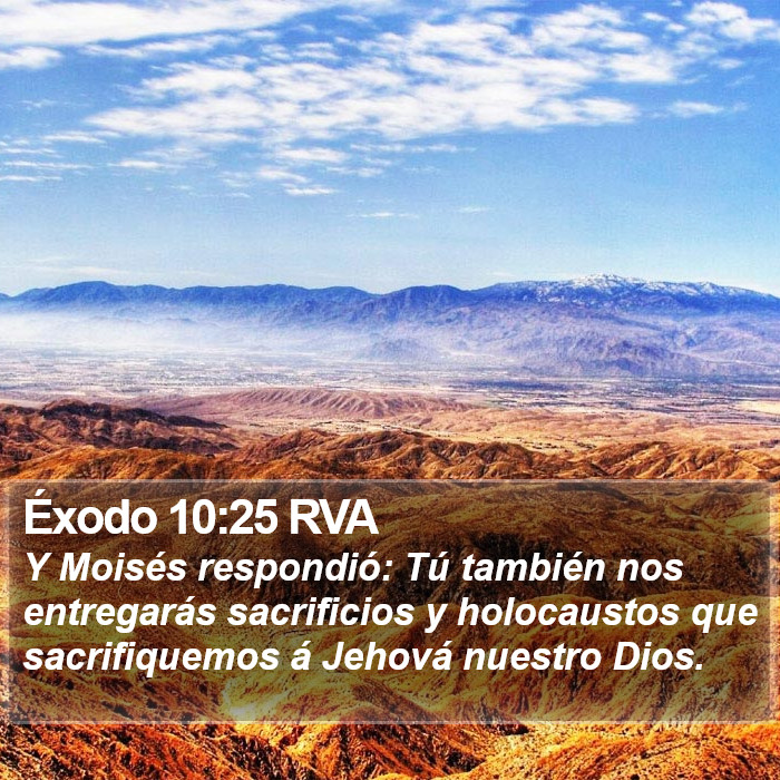 Éxodo 10:25 RVA Bible Study