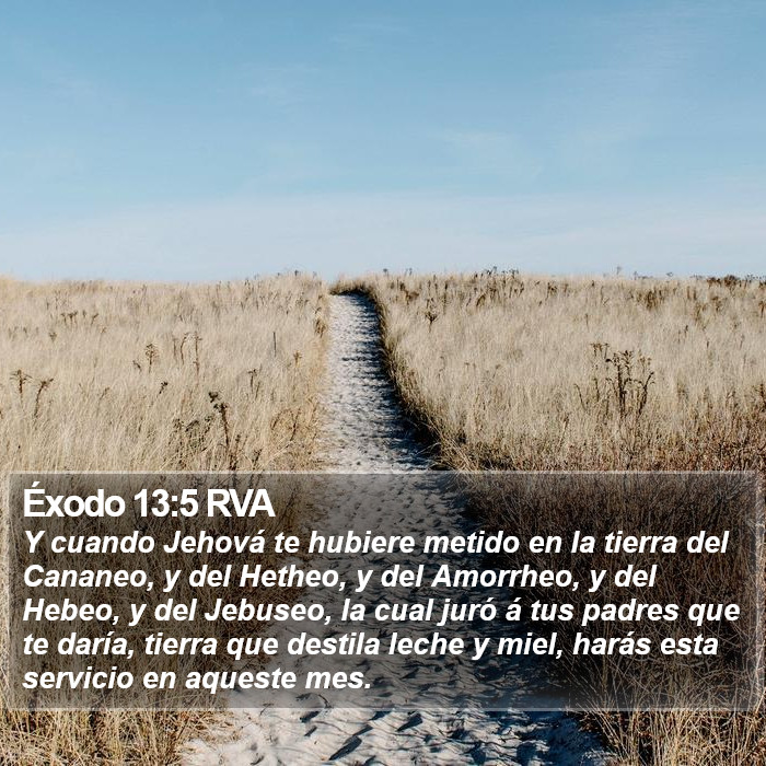 Éxodo 13:5 RVA Bible Study