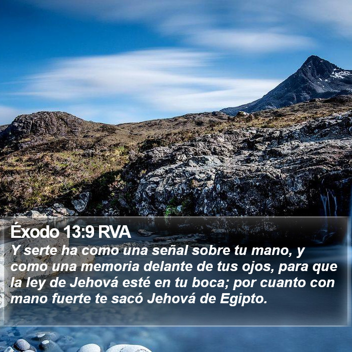 Éxodo 13:9 RVA Bible Study