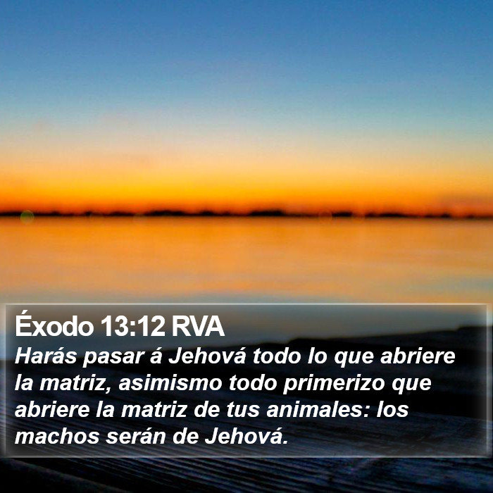 Éxodo 13:12 RVA Bible Study