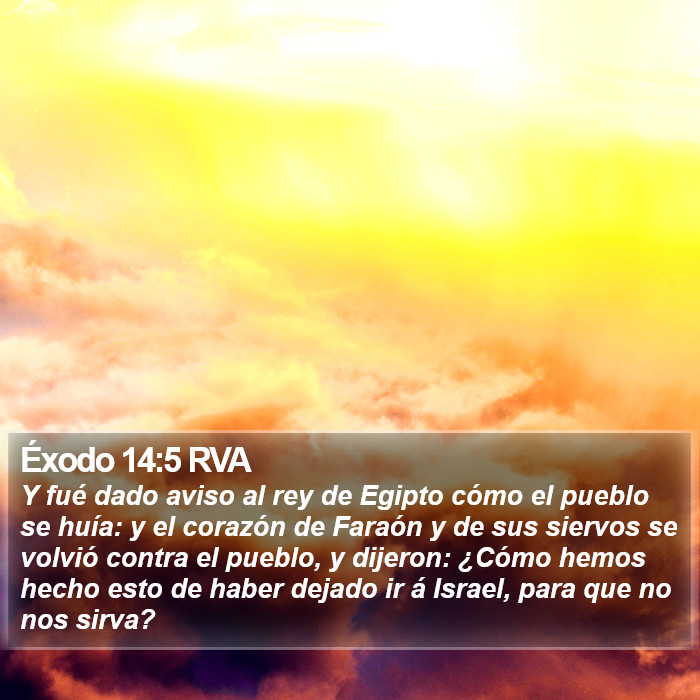 Éxodo 14:5 RVA Bible Study