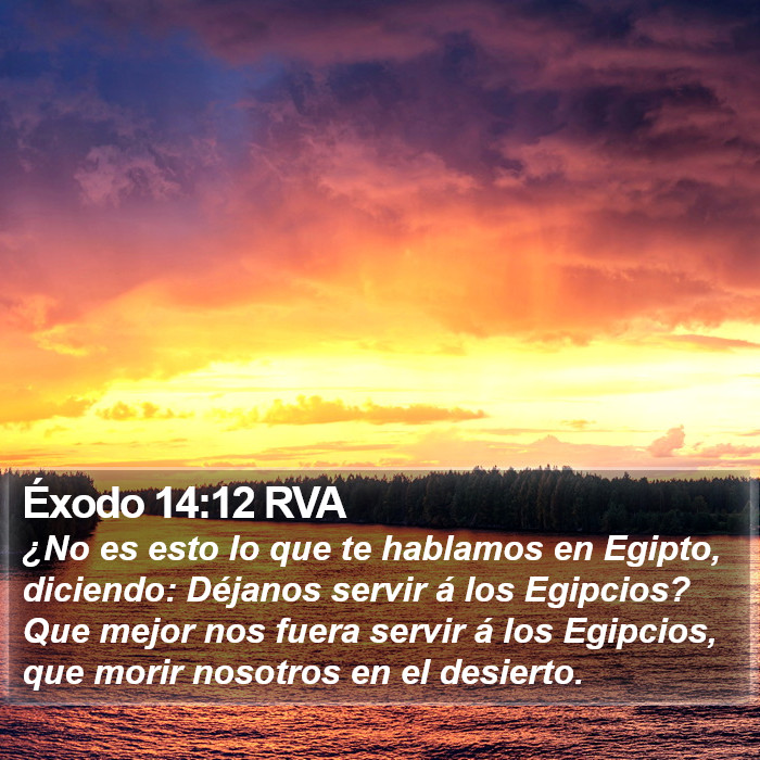 Éxodo 14:12 RVA Bible Study