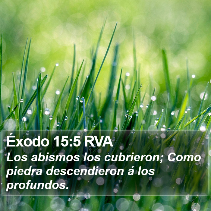 Éxodo 15:5 RVA Bible Study