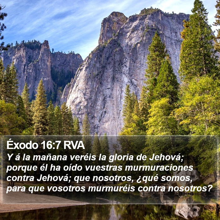 Éxodo 16:7 RVA Bible Study