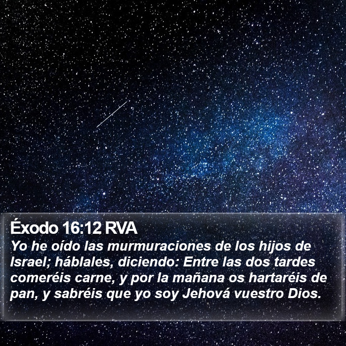 Éxodo 16:12 RVA Bible Study