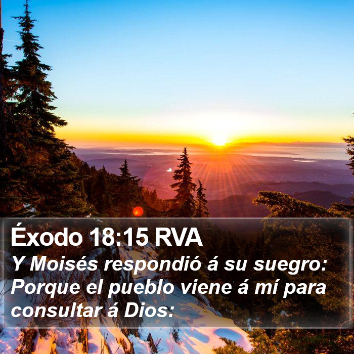 Éxodo 18:15 RVA Bible Study